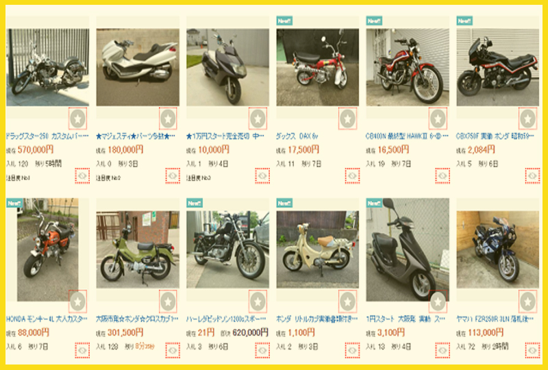 trang web đấu giá xe máy Nhật